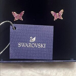 Swarovski Purple Butterfly Earrings